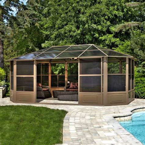 outdoor metal gazebo screen houses|screen gazebos for patios backyard.